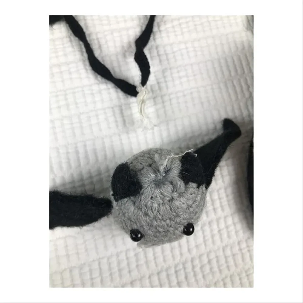 Halloween Crochet Knit Garlands (2) Witch Bat Vampire Yarn Felt ~ 7' Need TLC